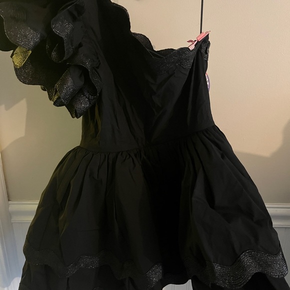 CeliaB Black Lava Dress, Ruffled One Shoulder Mini Dress, NWT — Size XS - Picture 11 of 16